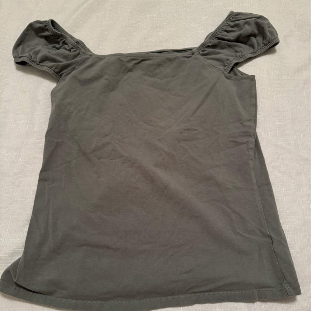 Maurices Green off shoulder Short Sleeve Top